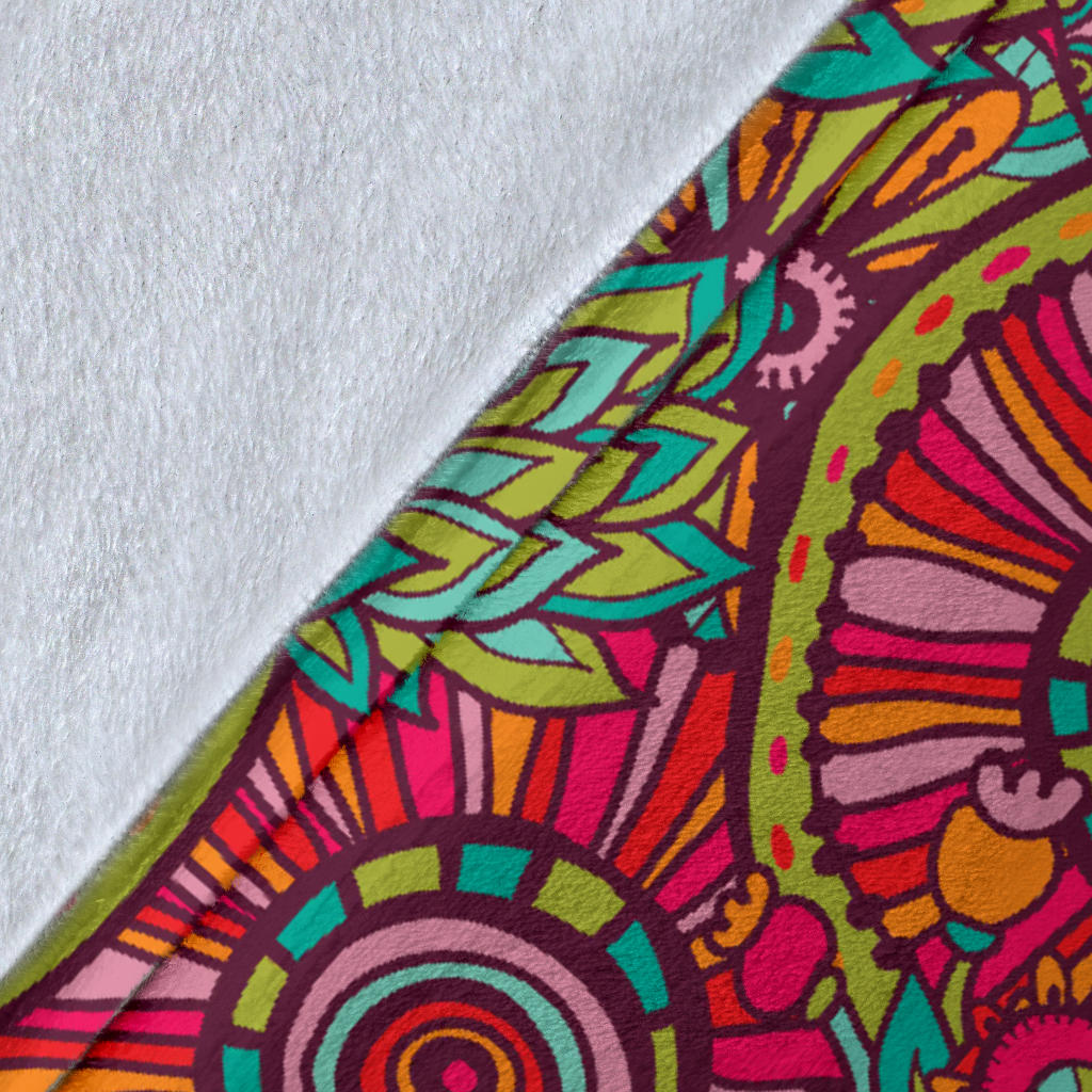 Boho Pattern Print Design 01 Premium Blanket