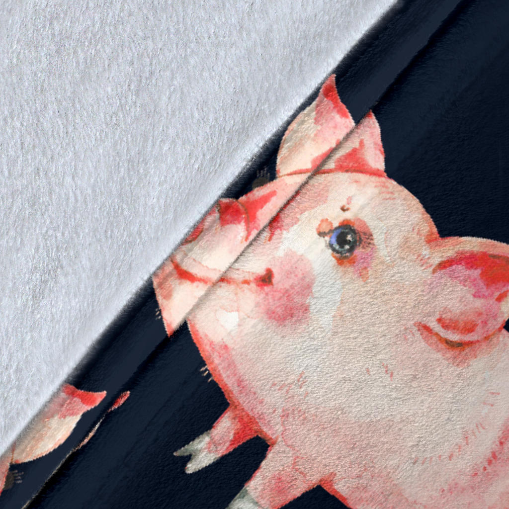 Pig Cute Pattern Print Design 02 Premium Blanket