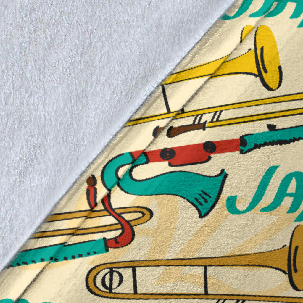 Trombone Pattern Print Design 03 Premium Blanket