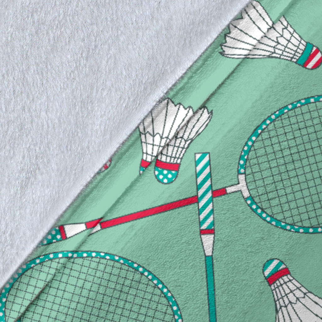 Badminton Pattern Print Design 05 Premium Blanket