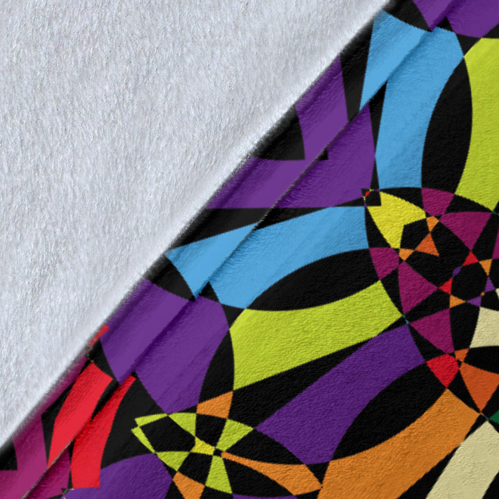 Kaleidoscope Pattern Print Design 01 Premium Blanket
