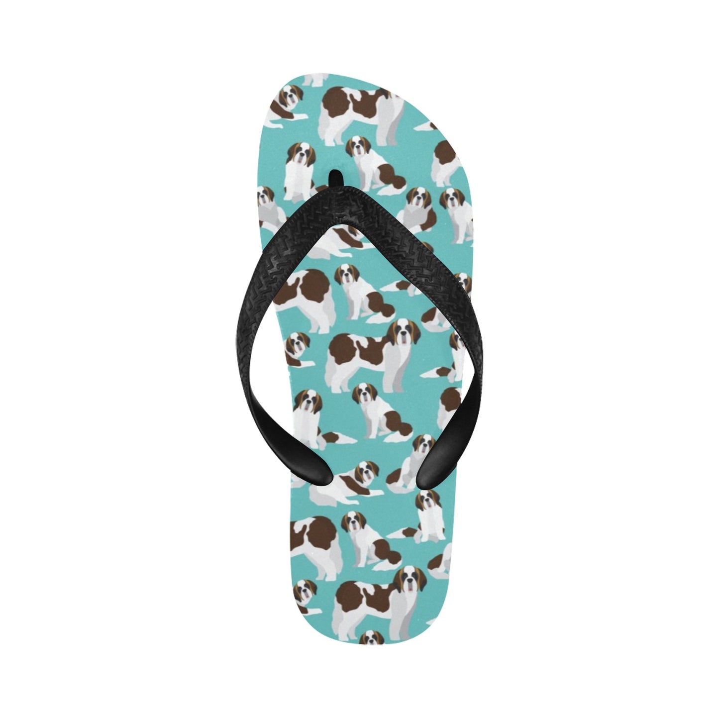 St Bernards Print Design LKS302 Flip Flops
