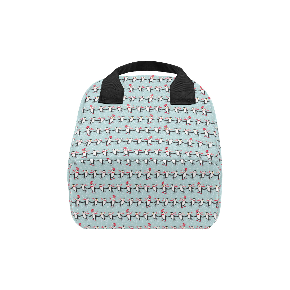 Penguin Sking Design Insulated Lunch Bag
