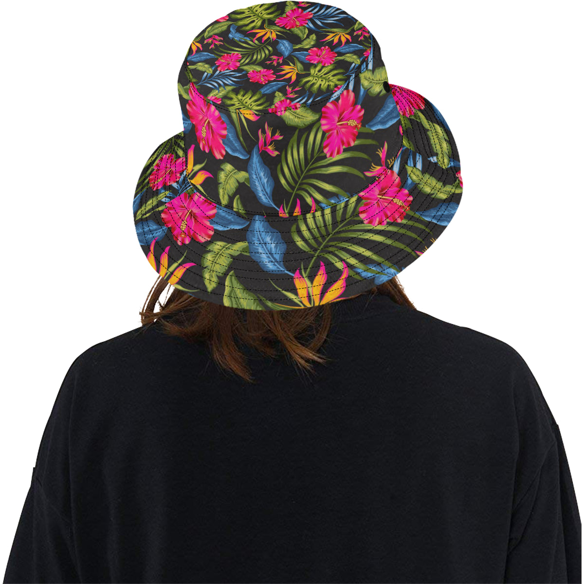 Bird Of Paradise Pattern Print Design BOP014 Unisex Bucket Hat