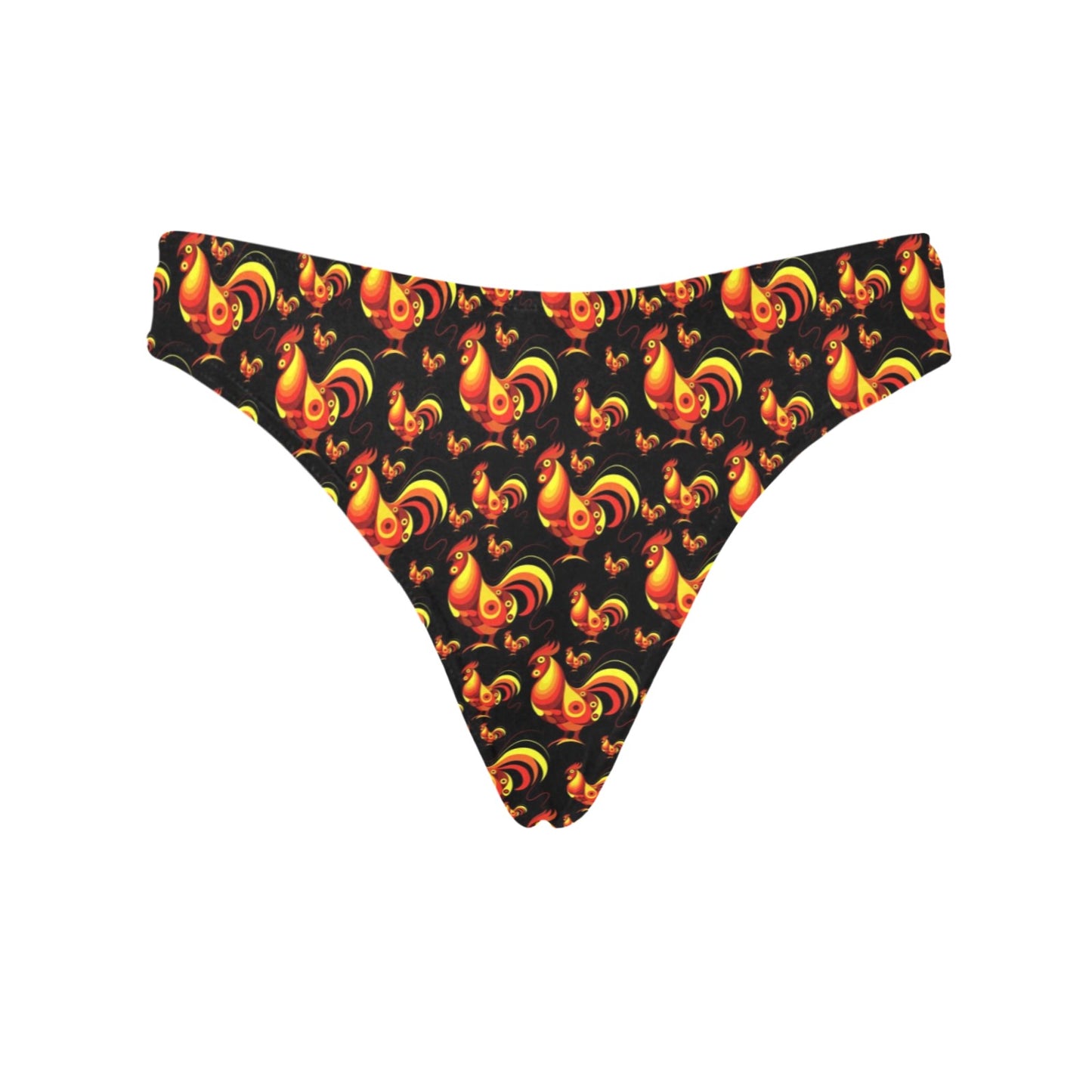 Rooster Print Themed Women's Thongs
