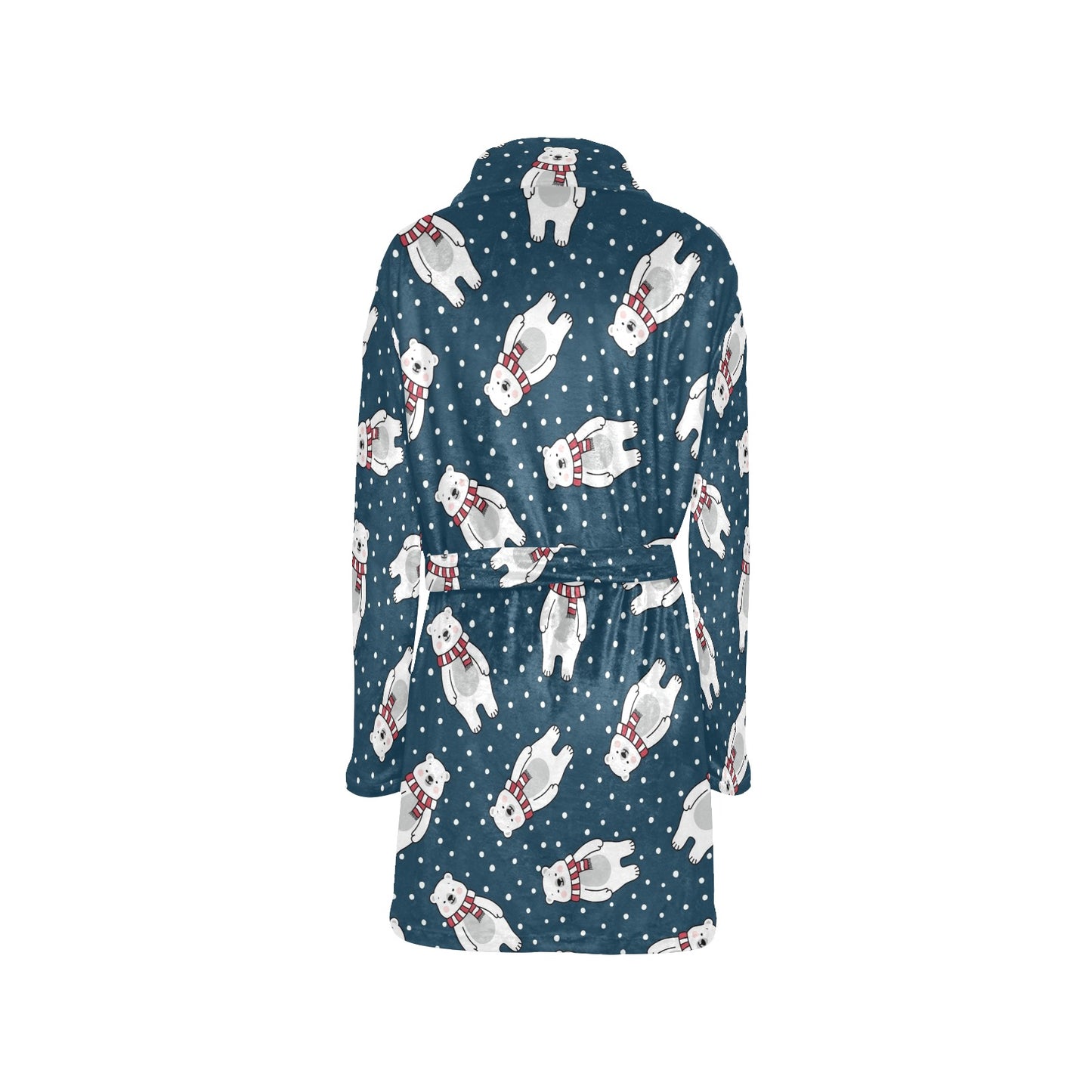 Polar Bear Pattern Print Design PB05 Women's Fleece Robe