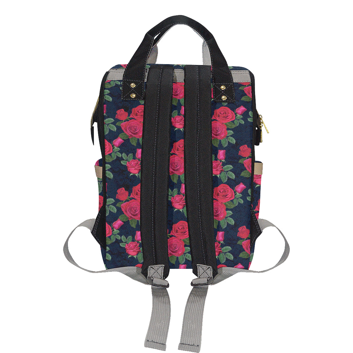 Rose Pattern Print Design A04 Diaper Bag Backpack