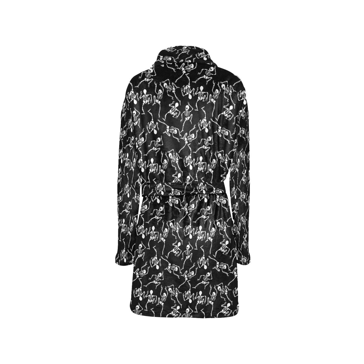 Skeleton Style Print Women's Fleece Robe