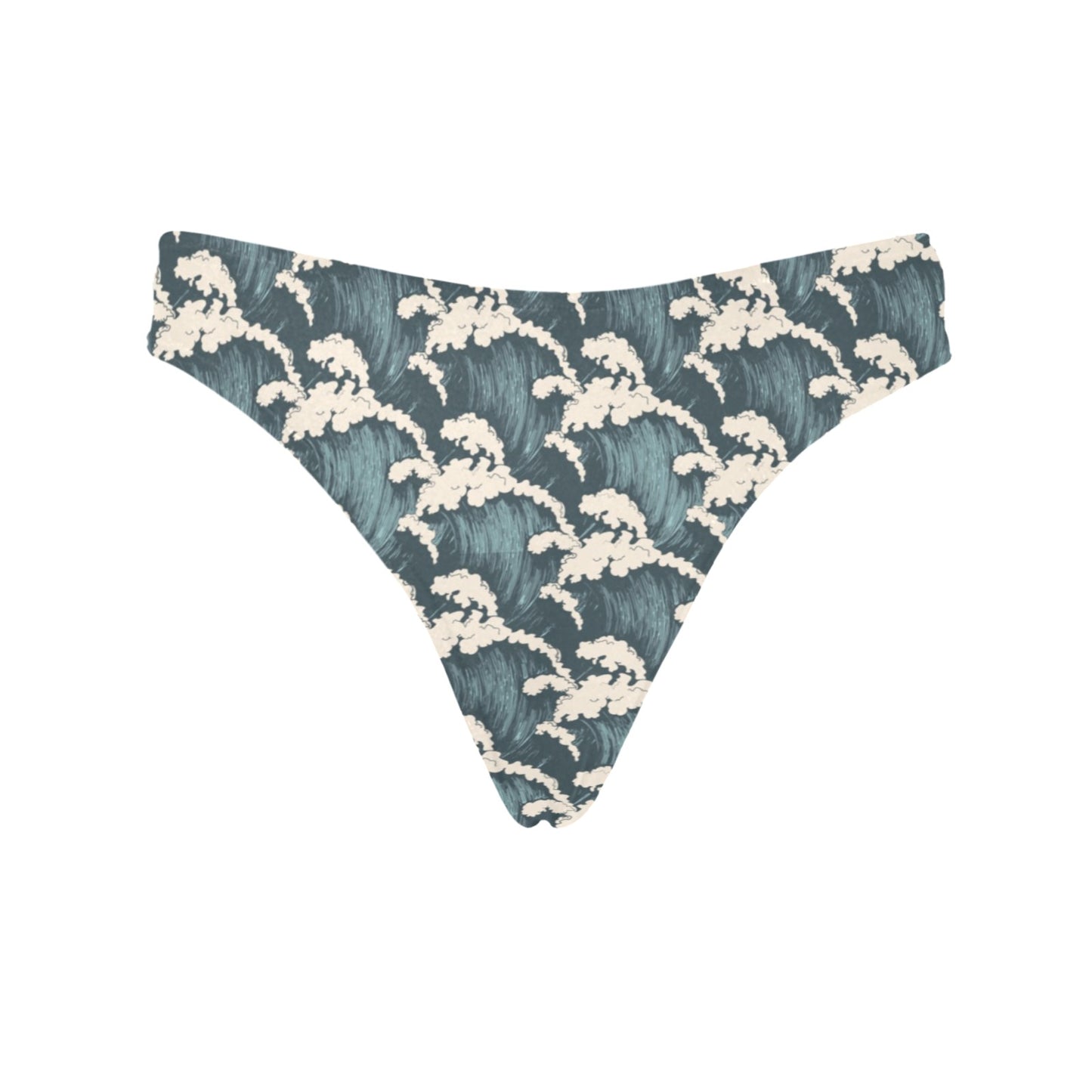 Wave Art Print Women's Thongs