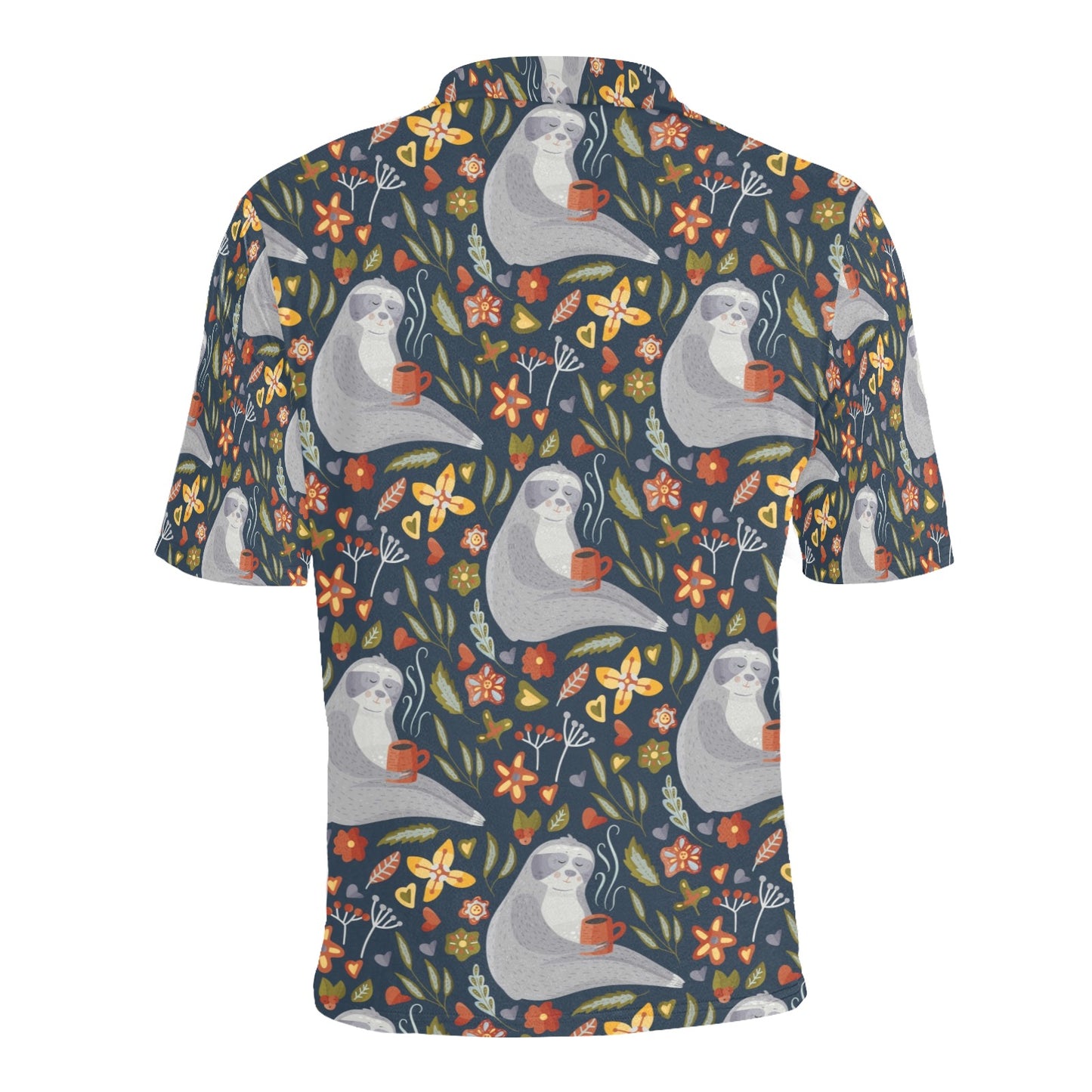 Sloth Print Design LKS303 Men Polo Shirt
