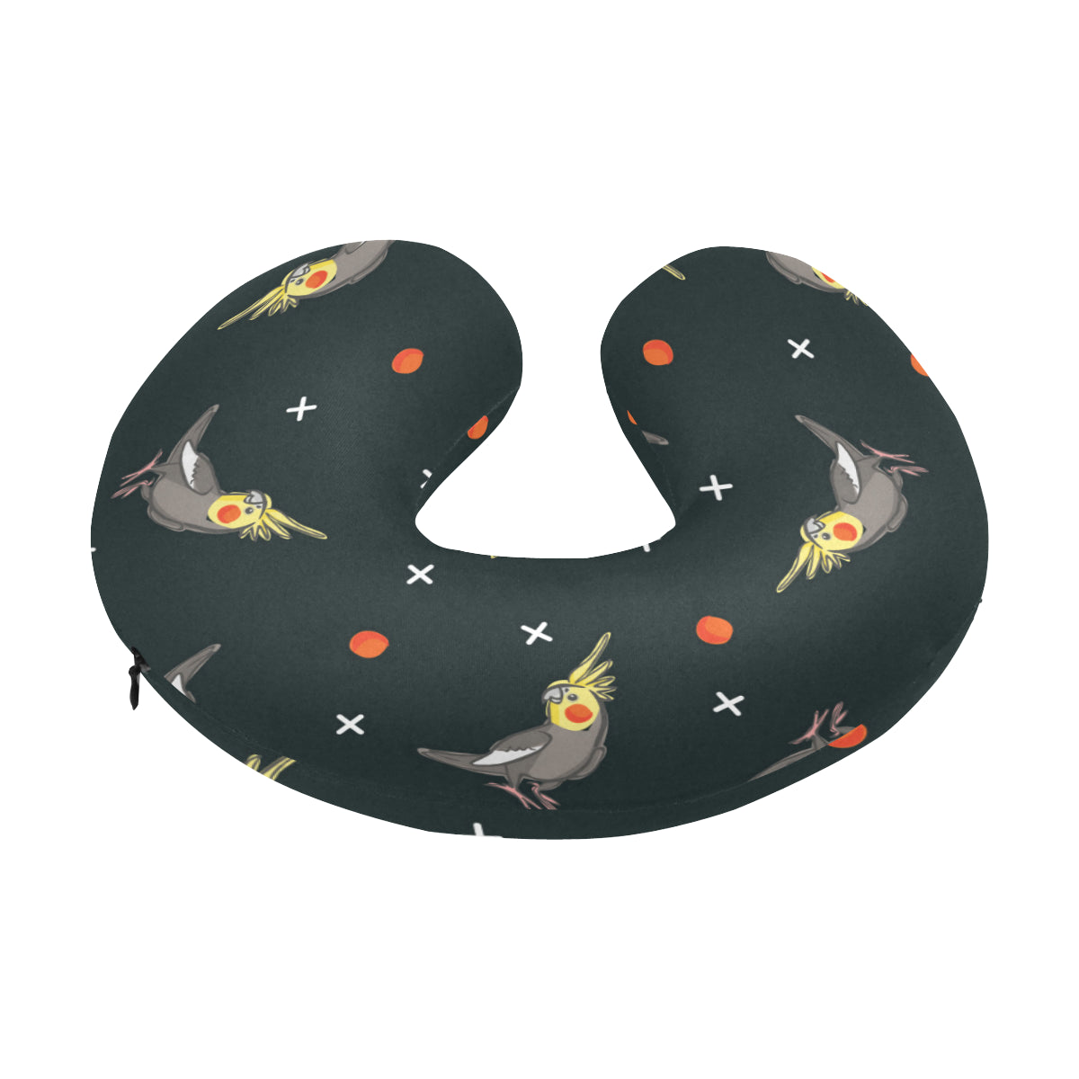 Cockatiel Pattern Print Design 02 U-Shaped Travel Neck Pillow