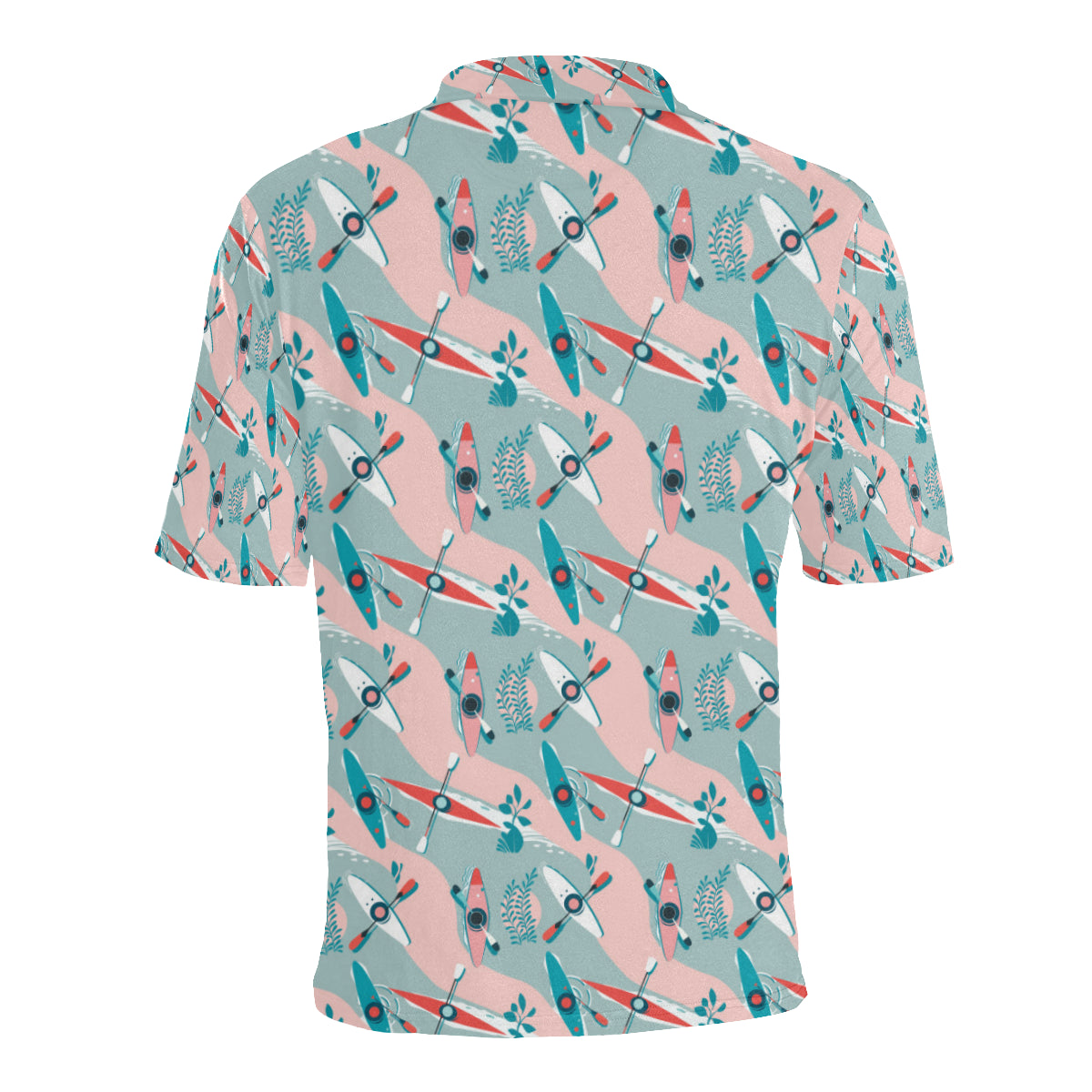 Kayak Pattern Print Design 05 Men Polo Shirt