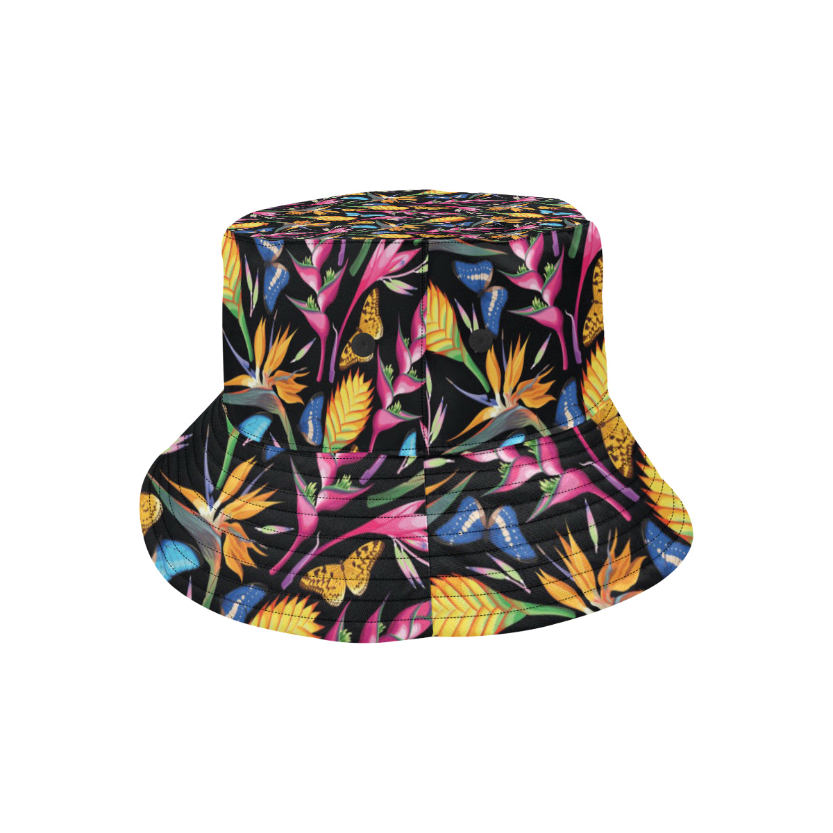 Tropical Flower Pattern Print Design TF016 Unisex Bucket Hat