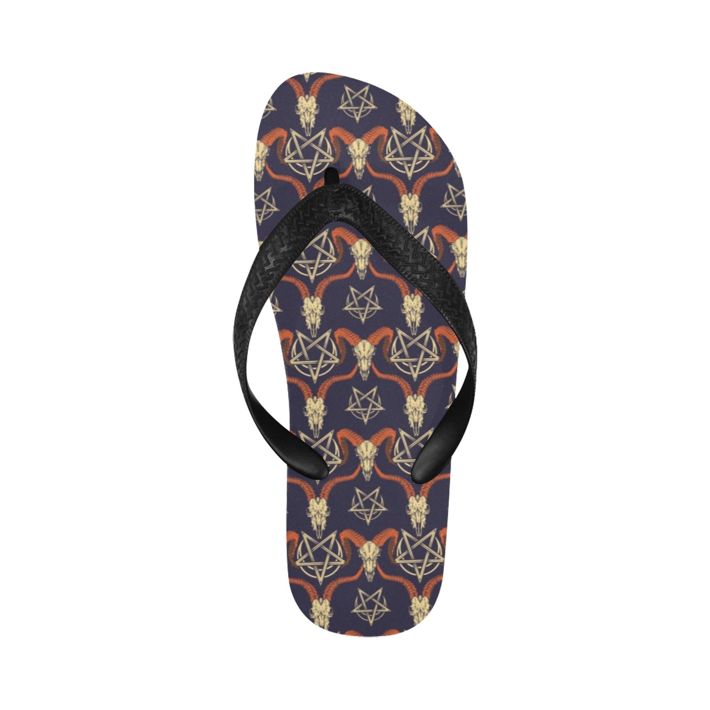 Buffalo Head Print Design LKS403 Flip Flops