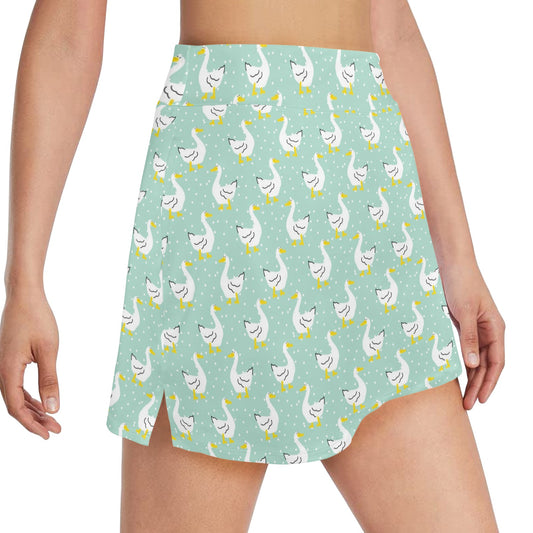 Goose Print Design LKS404 17" Golf & Pickleball Skort with Pockets