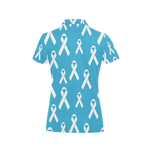 Liver cancer Pattern Print Design 01 Women's Polo Shirt