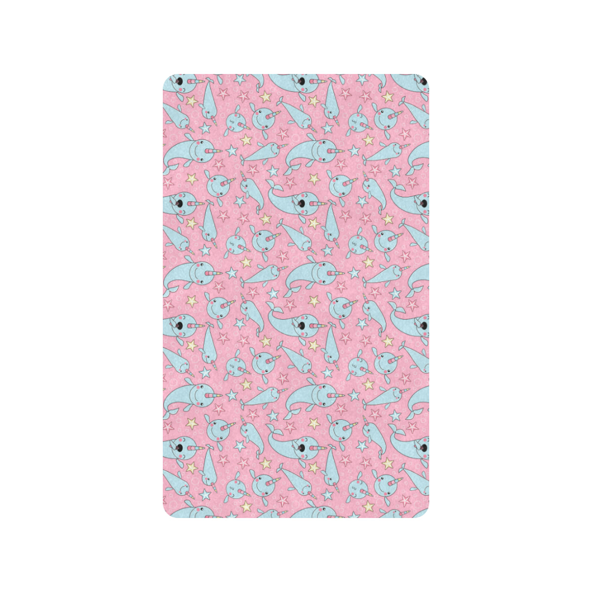 Narwhal Cartoon Cute Print Rubber Doormat