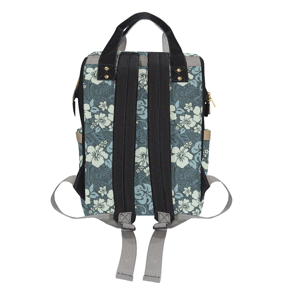 Flower Hawaiian Hibiscus Style Print Pattern Diaper Bag Backpack