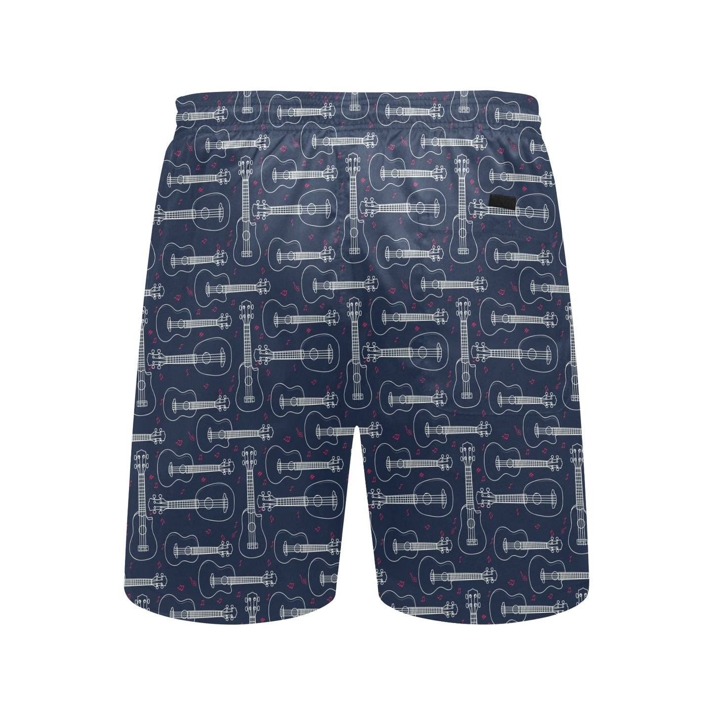 Ukulele Print Design LKS401 Men's Swim Trunks Beach Shorts