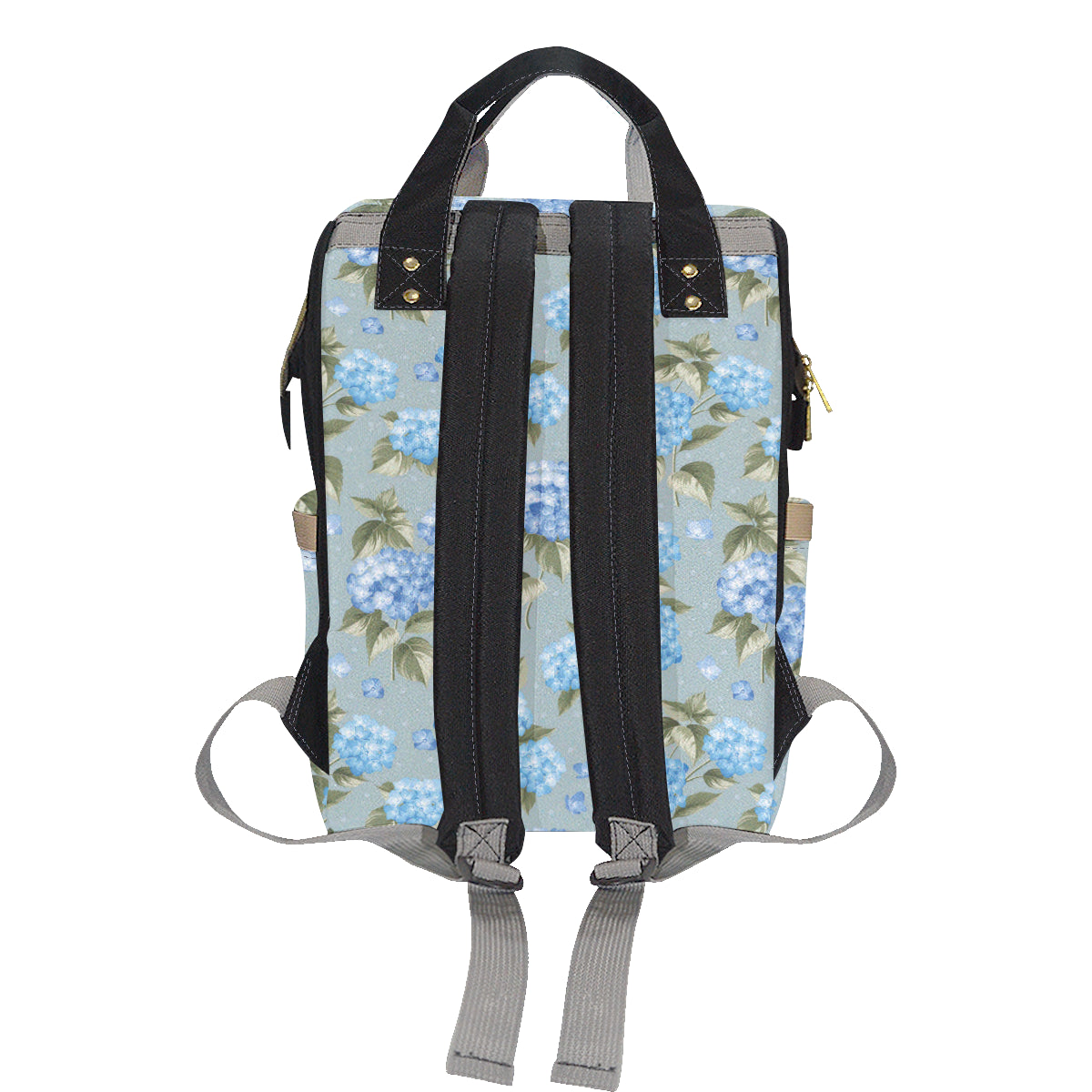 Hydrangea Pattern Print Design 01 Diaper Bag Backpack
