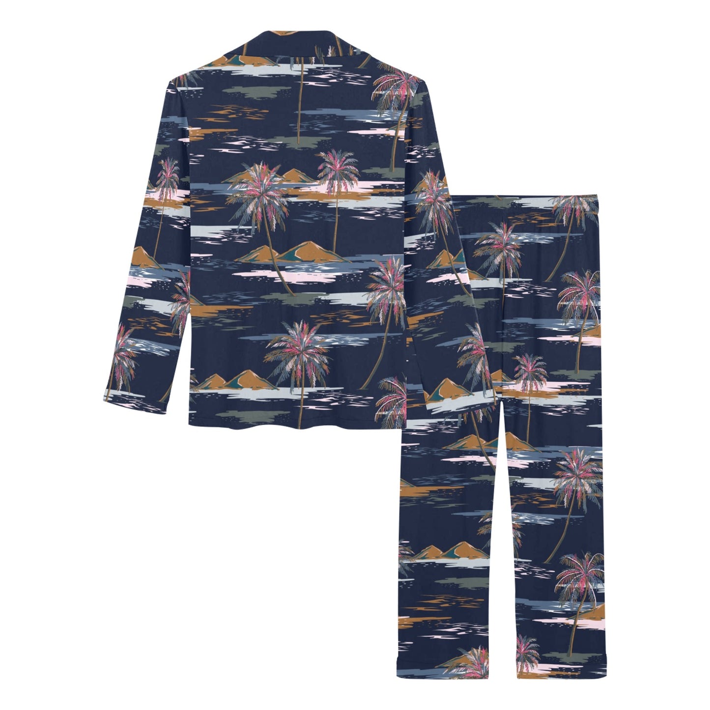 Pacific island Pattern Print Design A06 Women's Long Pajama Set