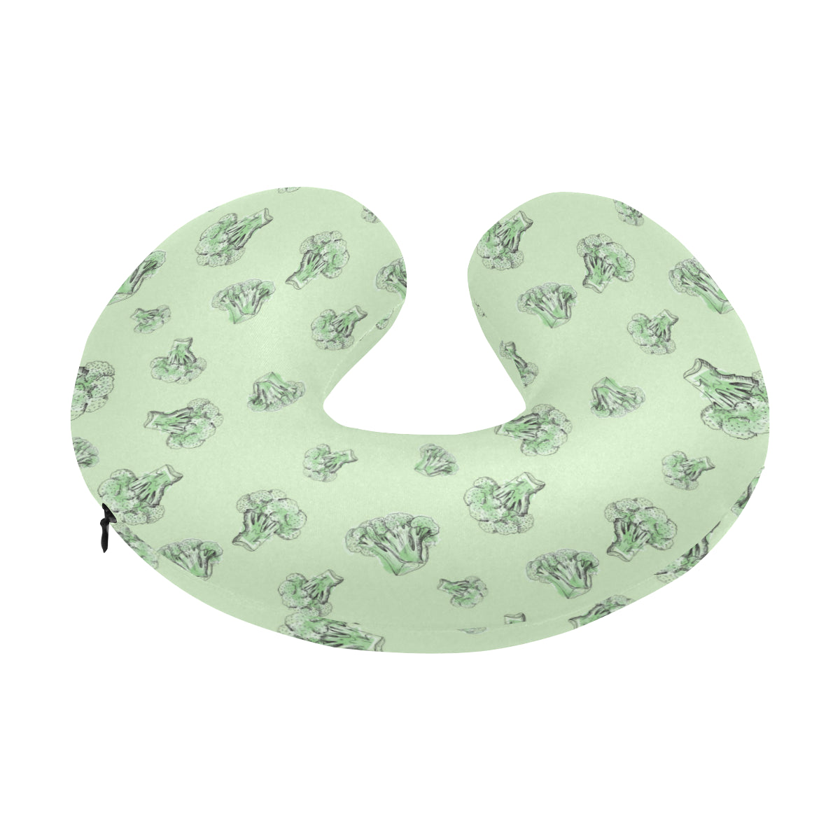 Broccoli Pattern Print Design 05 U-Shaped Travel Neck Pillow