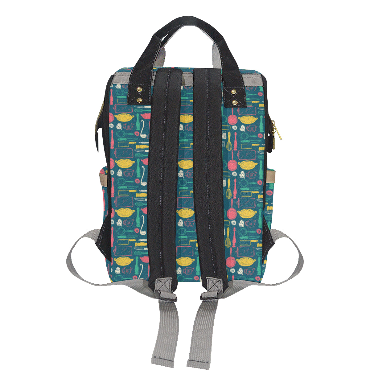 Cooking Kitchen Tools Pattern Print Design 01 Diaper Bag Backpack