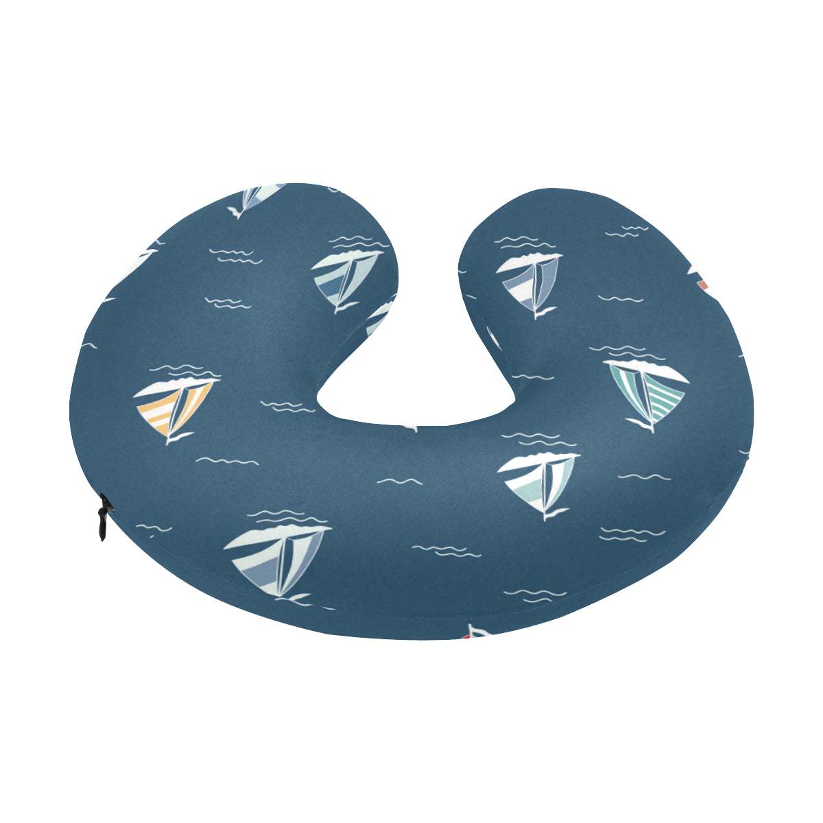 Sailing Ships Pattern Print Design A02 U-Shaped Travel Neck Pillow