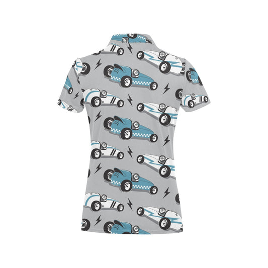 Racing Vintage Pattern Print Design A02 Women's Polo Shirt
