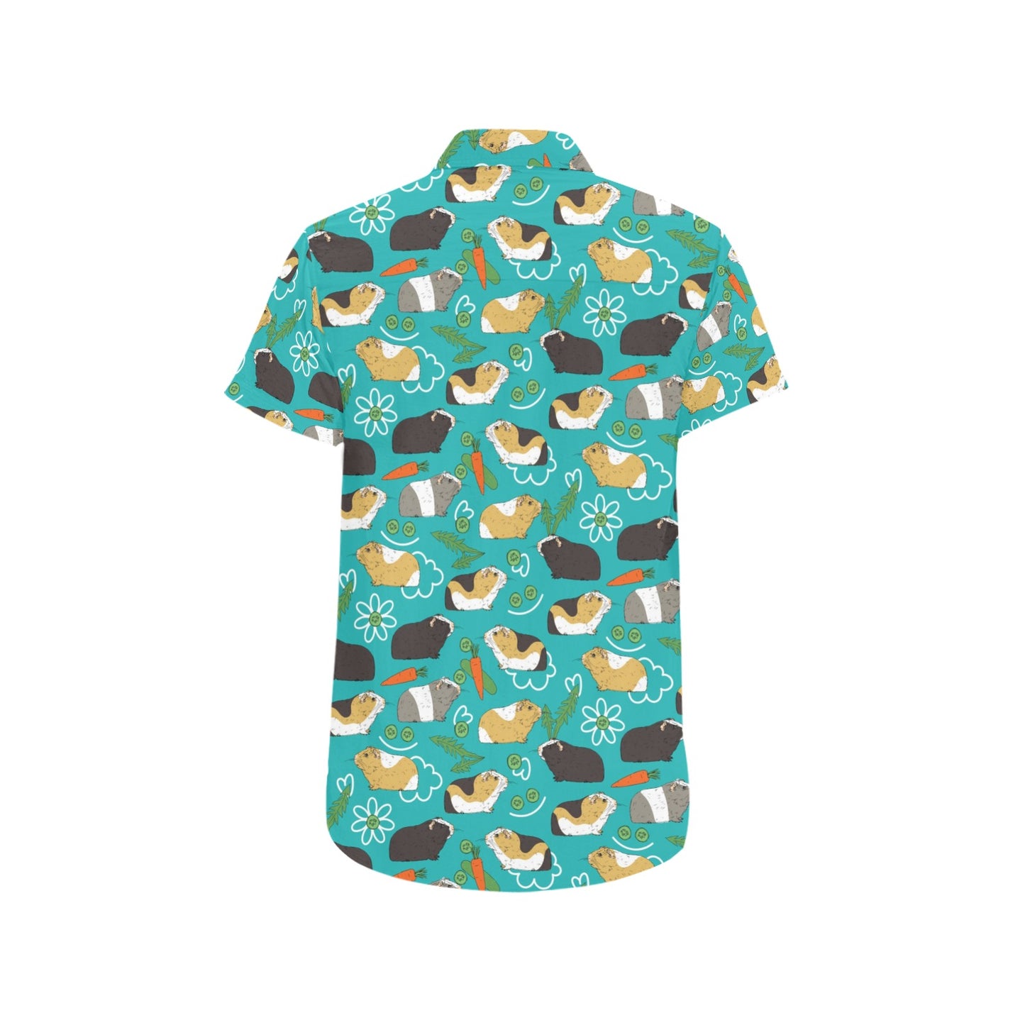 Guinea Pig Print Design LKS402 Men Short Sleeve Button Up Shirt