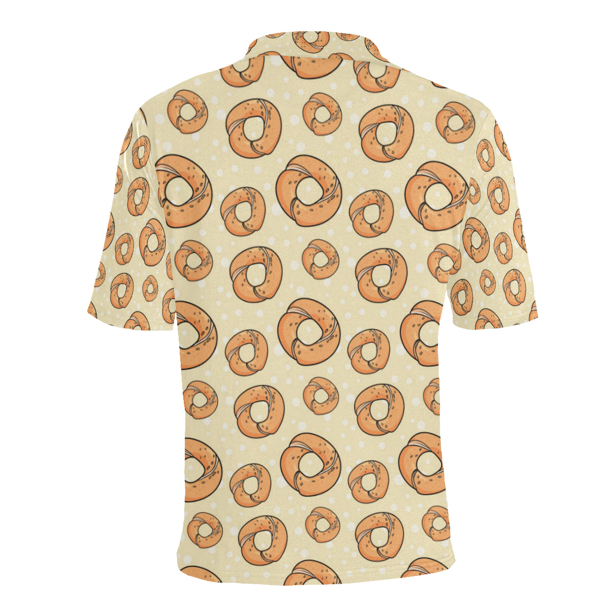 Bagel Pattern Print Design 03 Men Polo Shirt