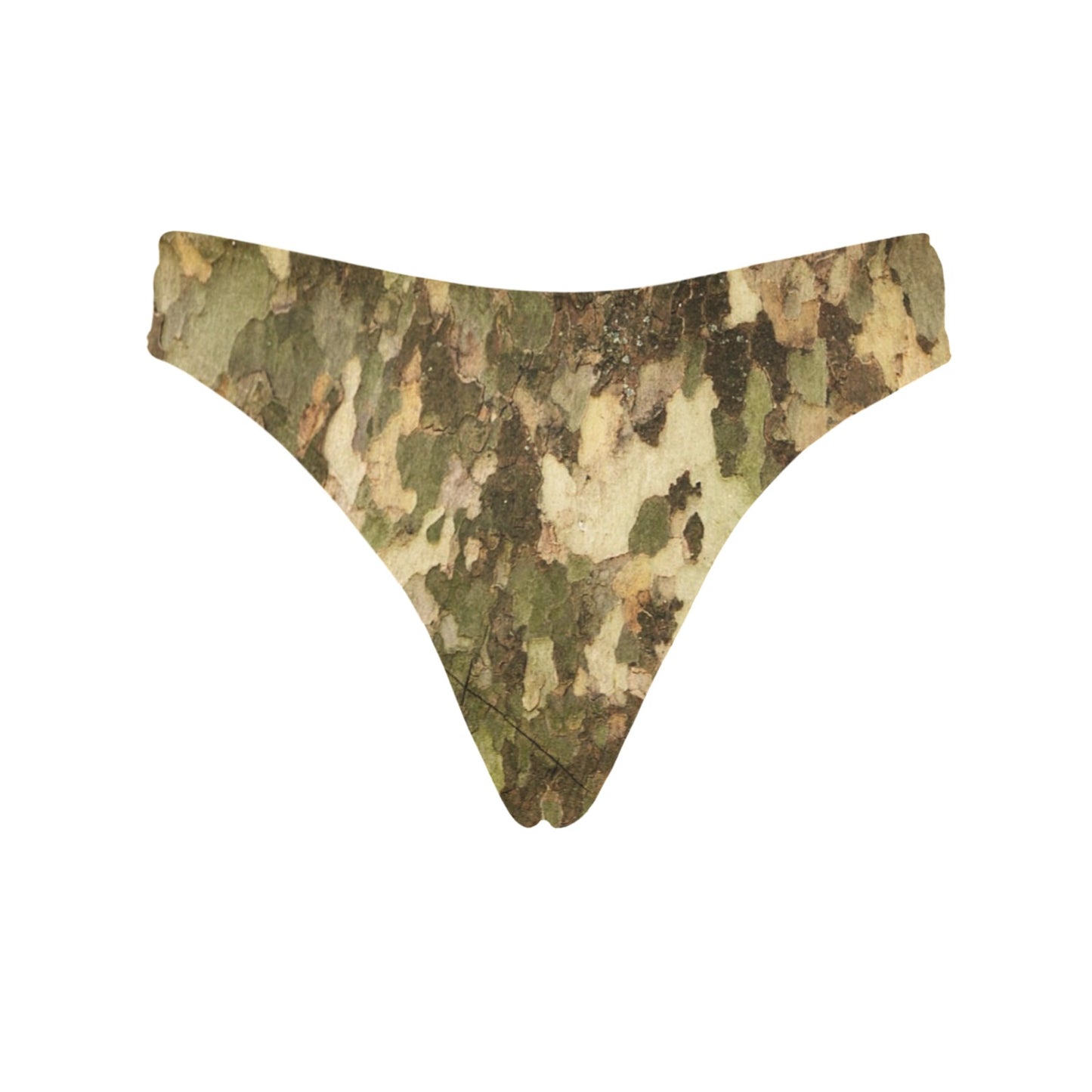 Camo Realistic Tree Texture Print Women's Thongs
