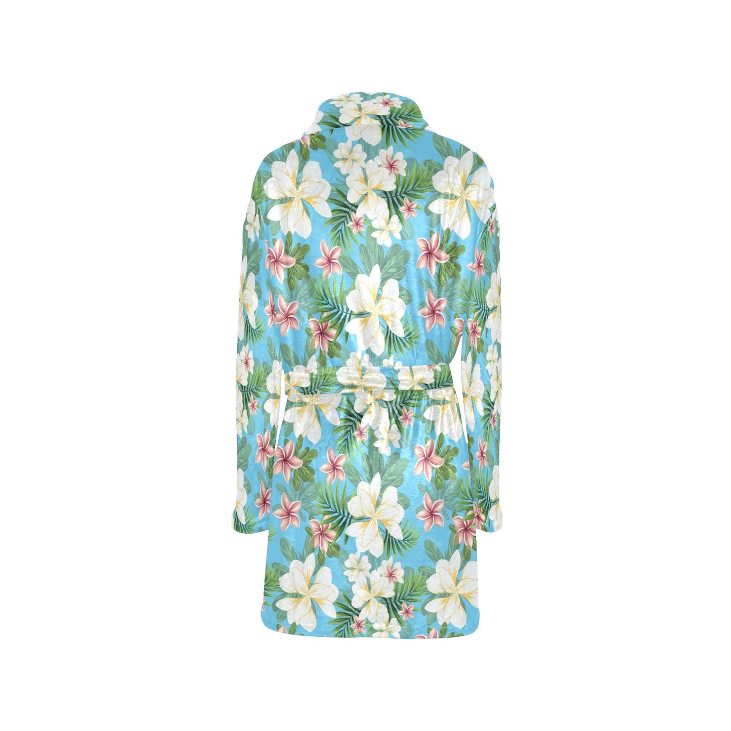 Plumeria Pattern Print Design PM028 Women's Fleece Robe