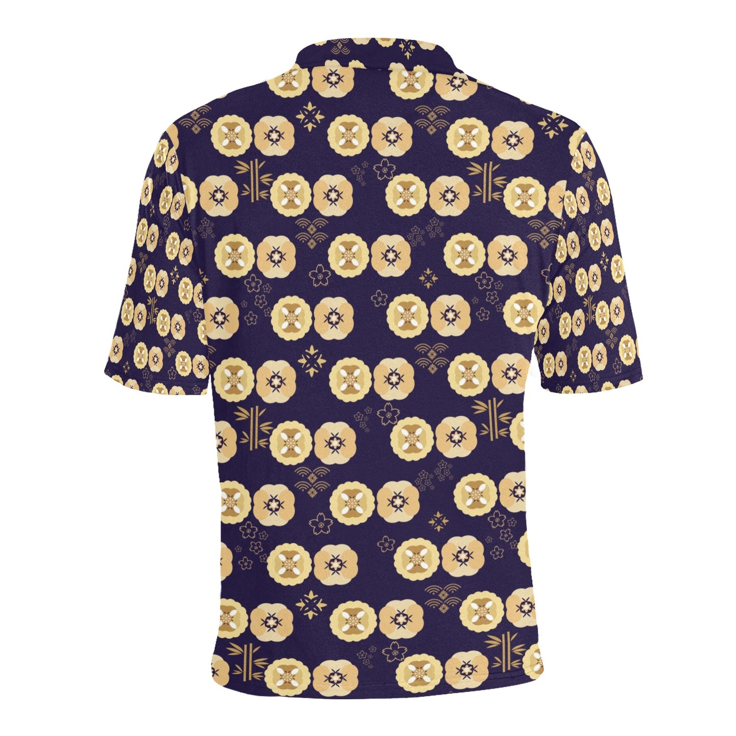 Sakura Print Design LKS303 Men Polo Shirt
