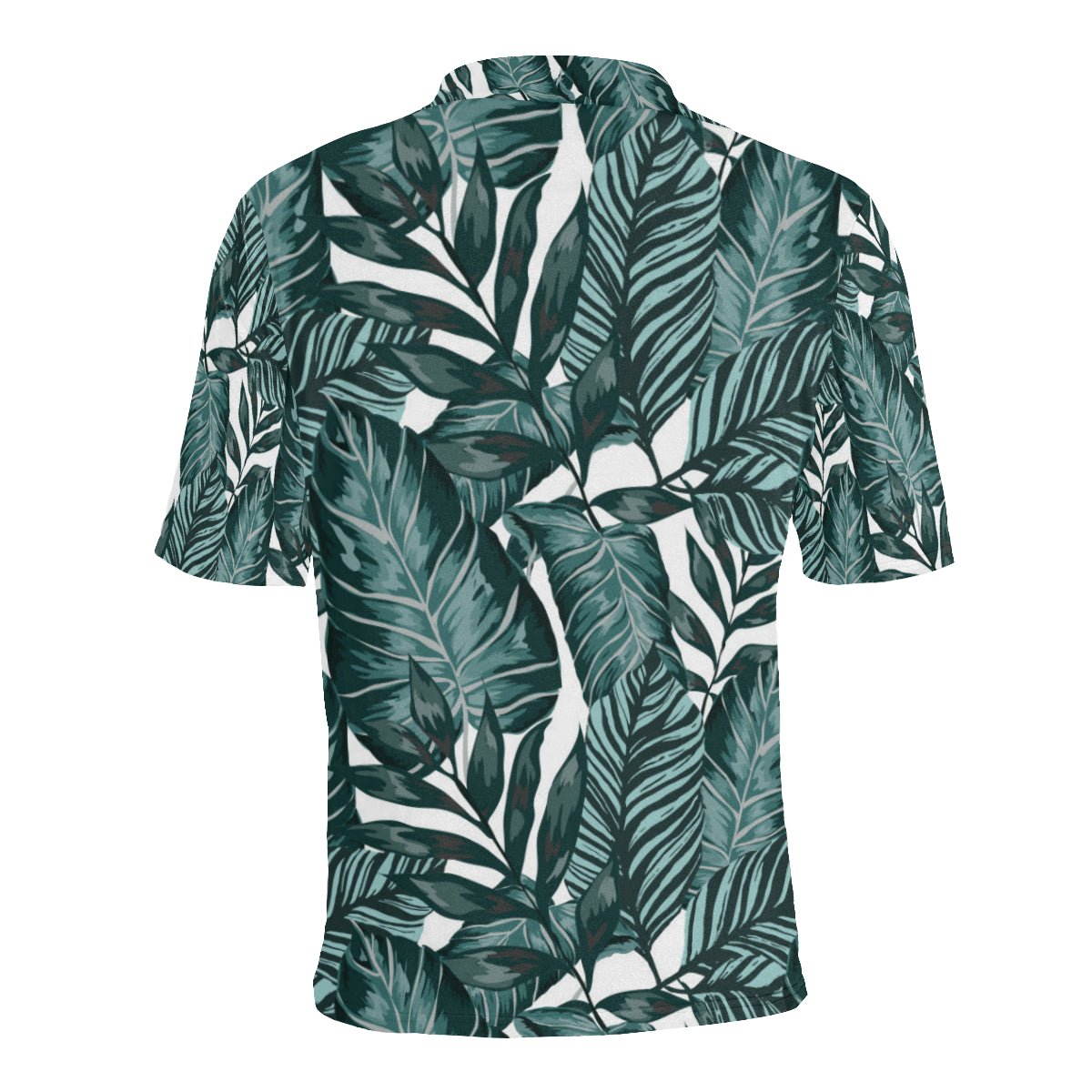 Tropical Palm Leaves Pattern Men Polo Shirt
