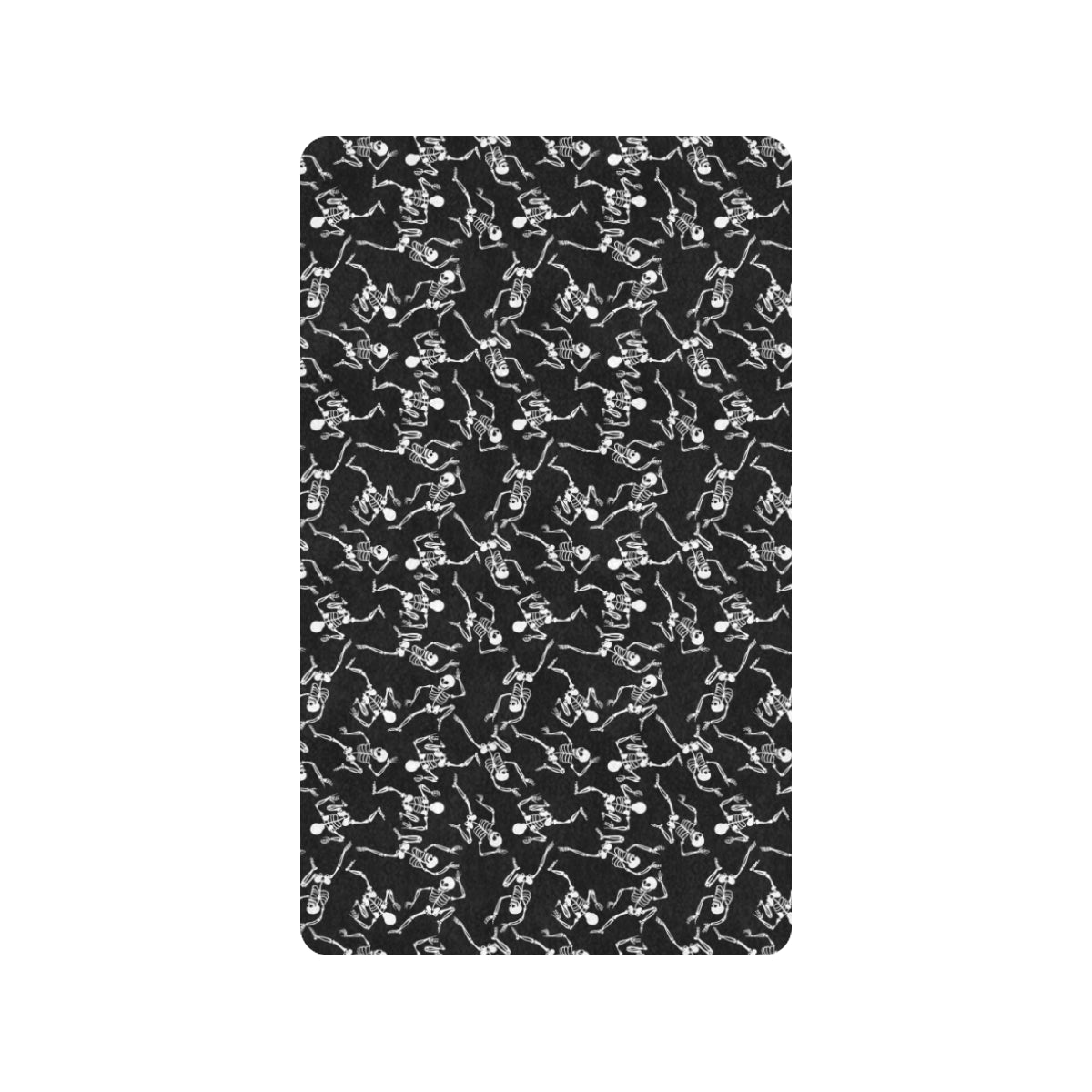Skeleton Style Print Rubber Doormat