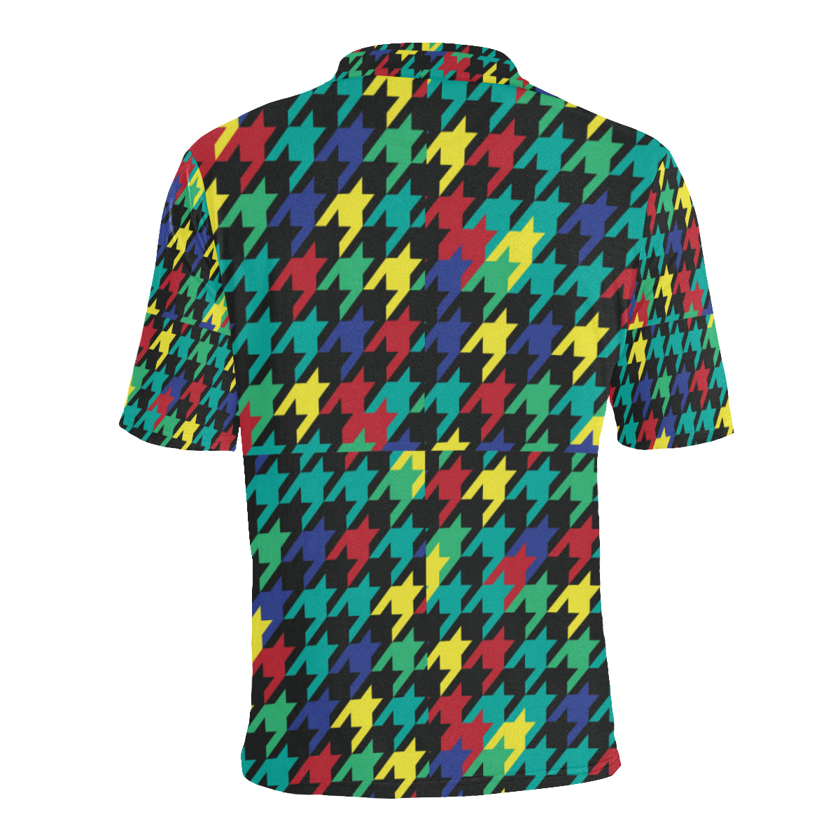 Houndstooth Colorful Pattern Print Design 02 Men Polo Shirt