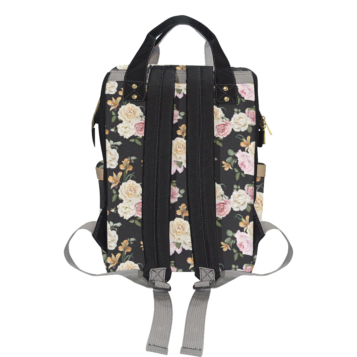 Rose Pattern Print Design A01 Diaper Bag Backpack