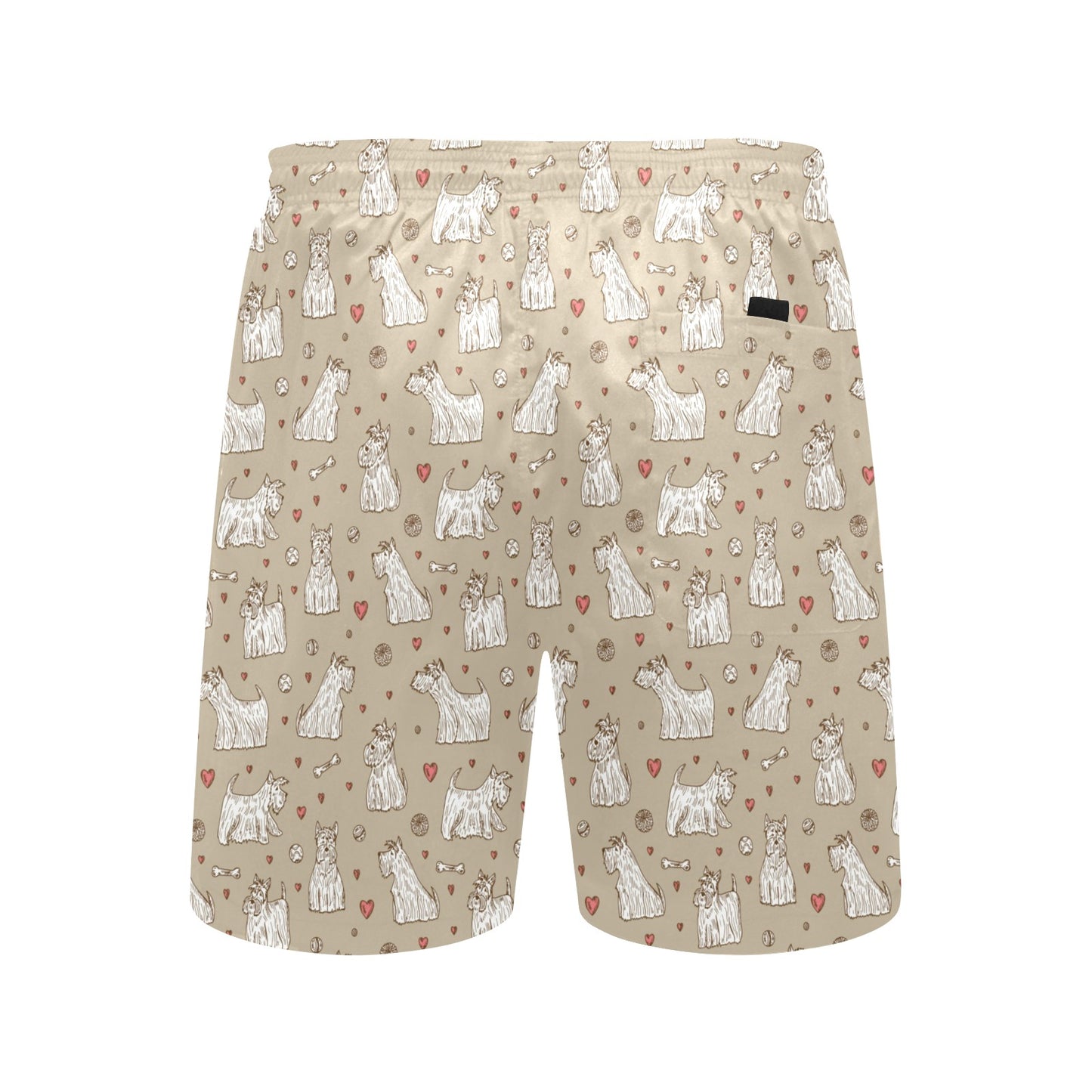 Scottish Terriers Print Design LKS3017 Men's Swim Trunks Beach Shorts