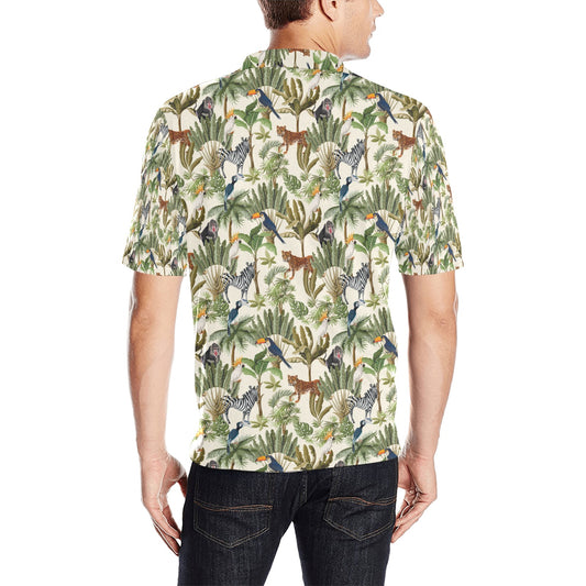 Safari Animal Print Design LKS304 Men Polo Shirt