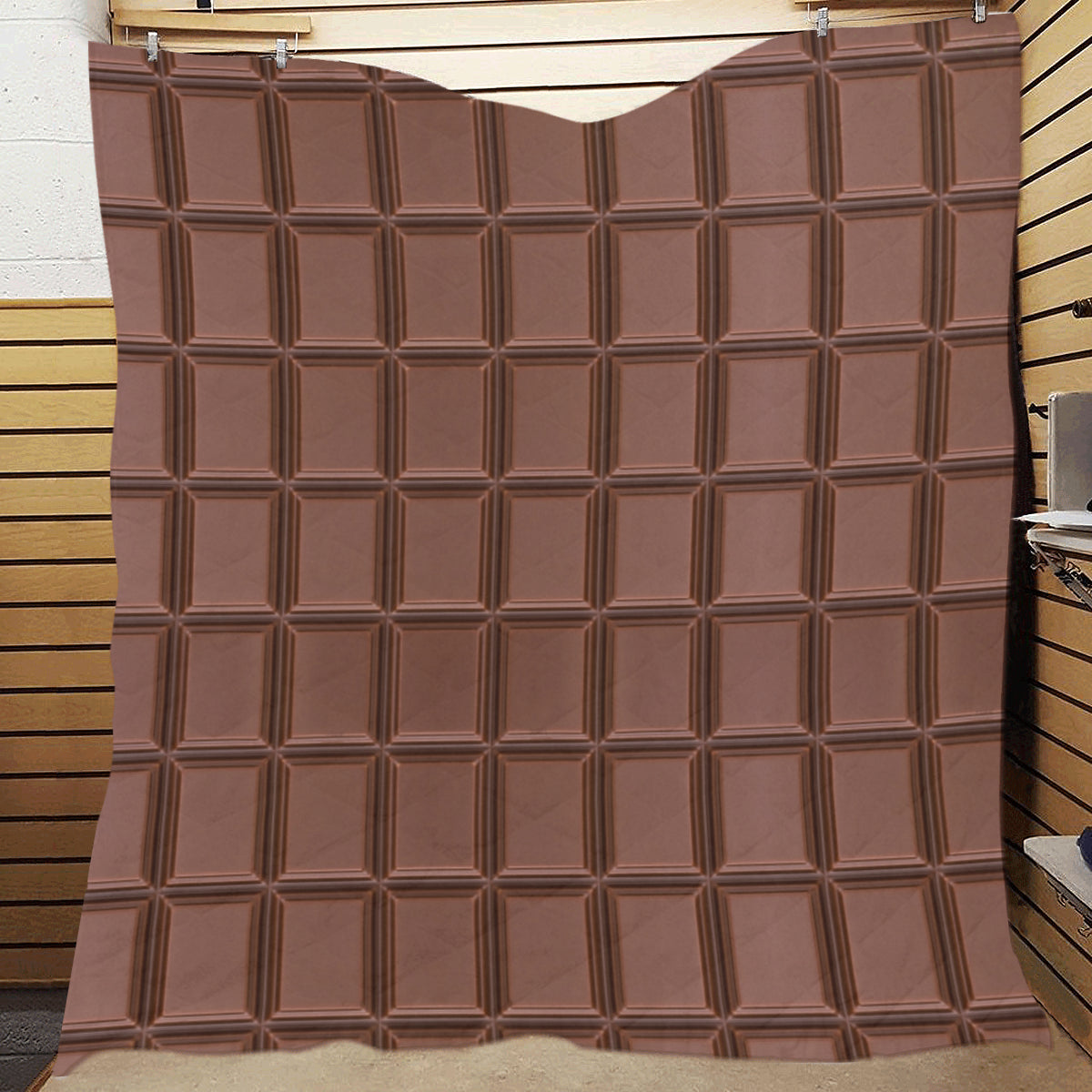 Chocolate Pattern Print Design 03 Premium Quilt