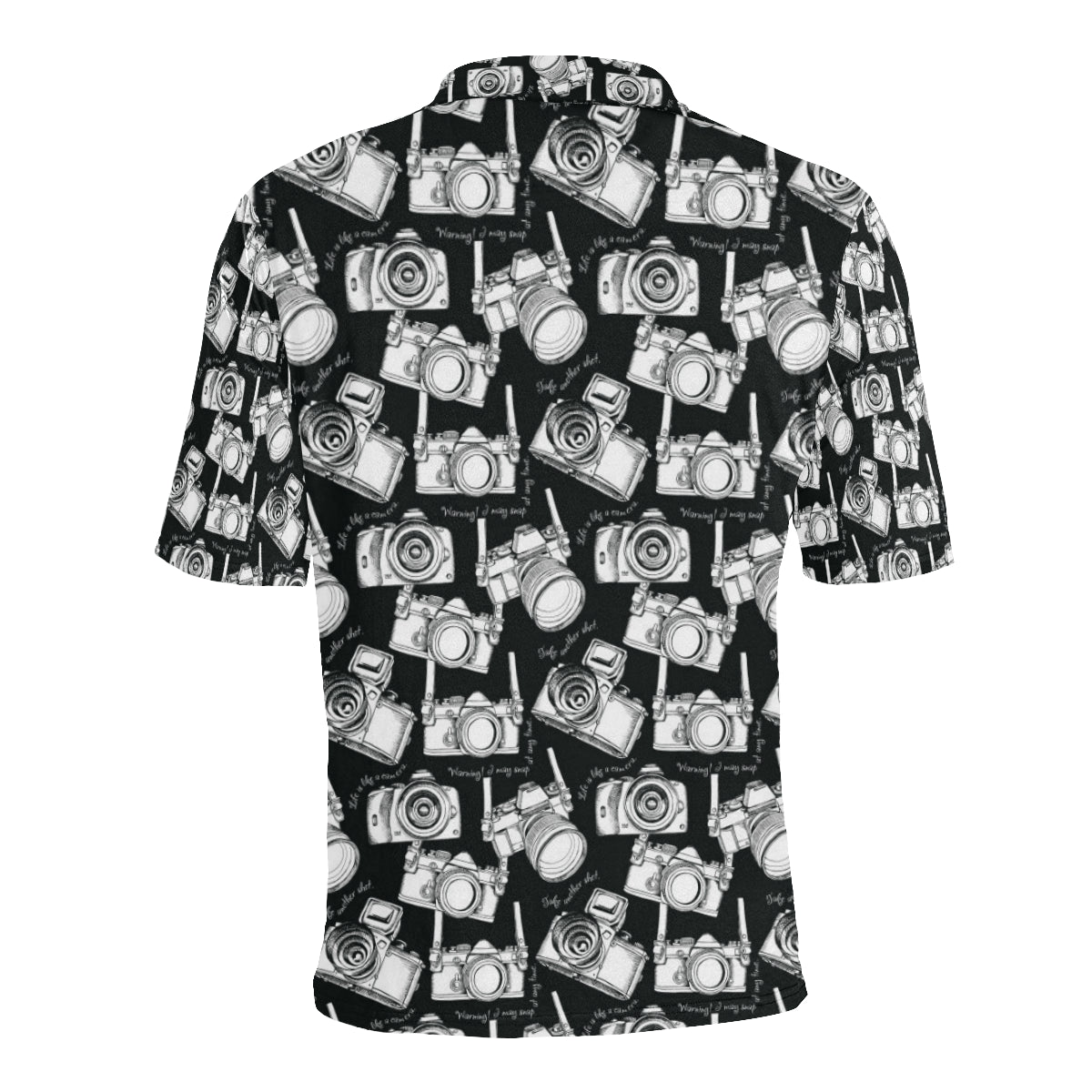 Camera Pattern Print Design 01 Men Polo Shirt