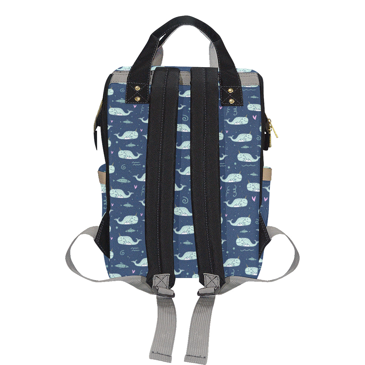 Narwhal Design Print Diaper Bag Backpack