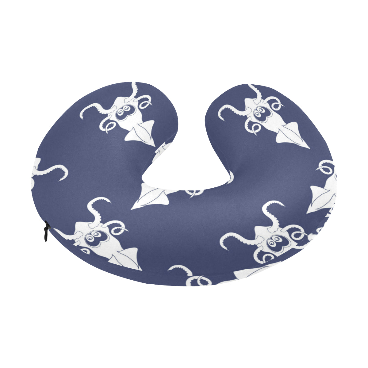 Giant Squid Pattern Print Design 02 U-Shaped Travel Neck Pillow