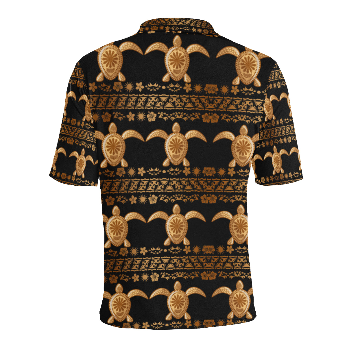 Tribal Sea turtle Polynesian Hawaiian Men Polo Shirt