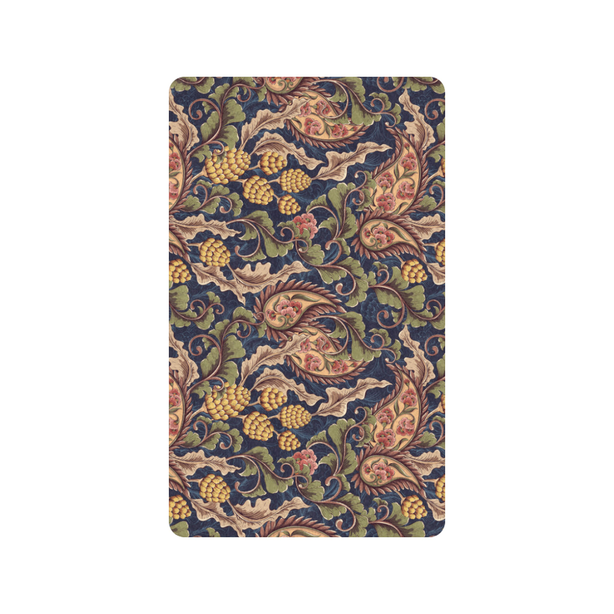 Floral Vintage Classic Print Rubber Doormat