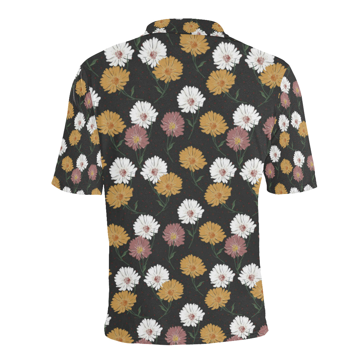 Daisy Pattern Print Design DS04 Men Polo Shirt