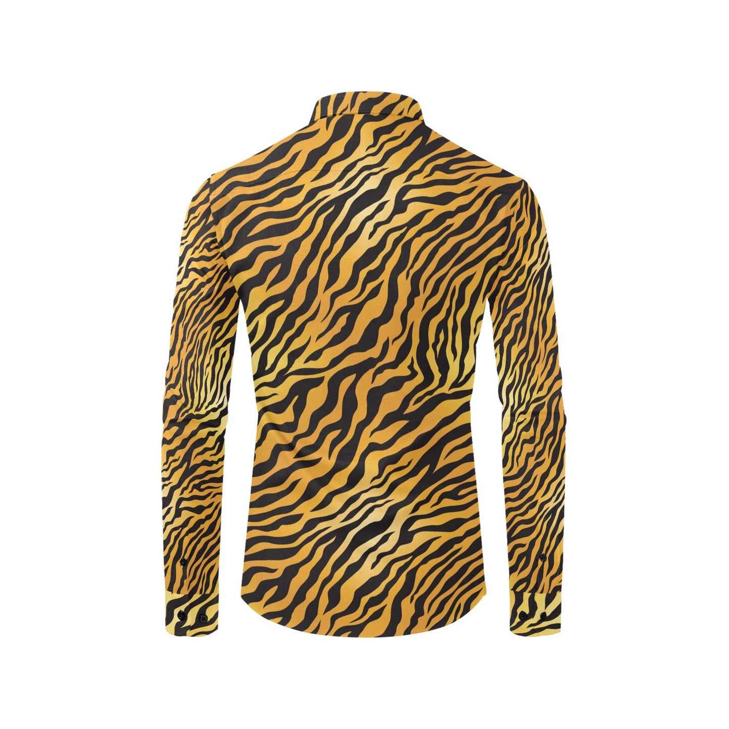 Tiger Print Design LKS302 Men's Long Sleeve Dress Shirt