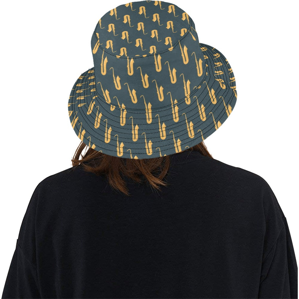 Saxophone Print Design LKS401 Unisex Bucket Hat