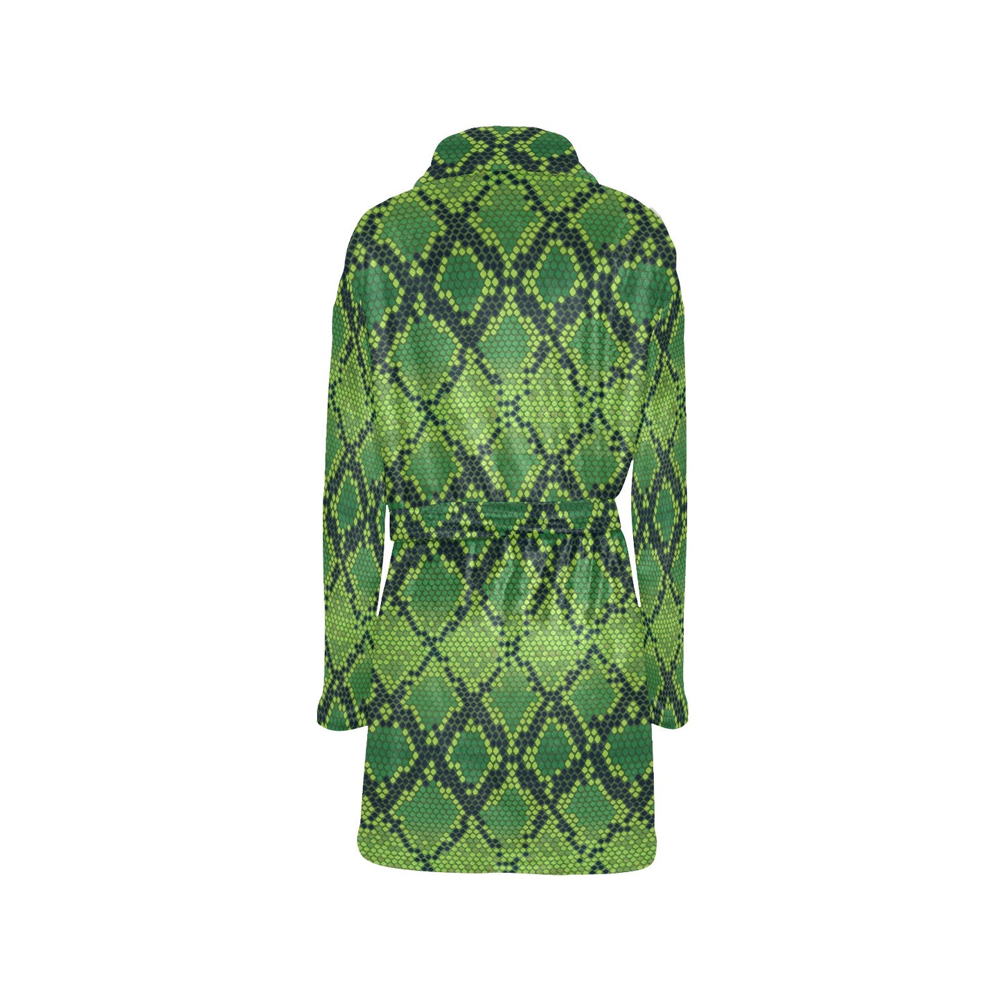 Python Green Pattern Print Design A01 Women's Fleece Robe